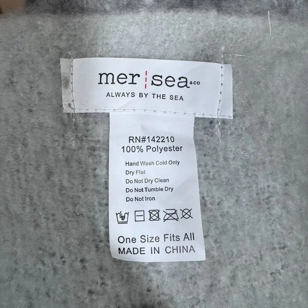 MER SEA Women's Cozy Travel Wrap Blanket Scarf Gray Ombre Stripes 20” X 80”
